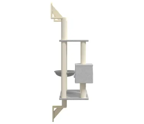 Draskyklė Katėms Su Draskymo Stovu, Šviesiai Pilka, 153Cm