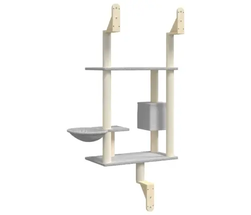 Draskyklė Katėms Su Draskymo Stovu, Šviesiai Pilka, 153Cm