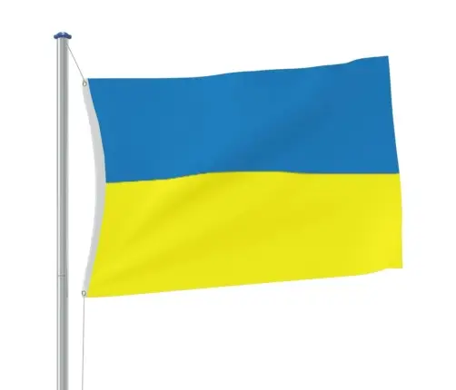 Ukrainas Karogs Ar Misiņa Gredzeniem, 90X150 Cm Vidaxl