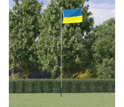 Ukrainas Karogs Ar Misiņa Gredzeniem, 90X150 Cm Vidaxl
