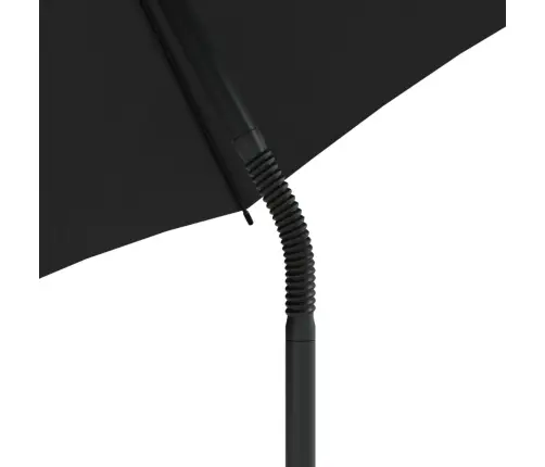 Divvietīgs Dārza Dīvāns Ar Saulessargu Un Soliņiem, Pelēks, Pe Vidaxl