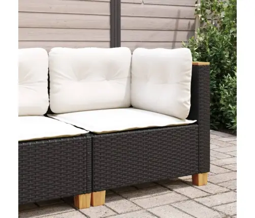 Dārza Stūra Dīvāns Ar Spilveniem, Melna Pe Rotangpalma Vidaxl Dārza Stūra Dīvāns Ar Spilveniem, Melna Pe Rotangpalma Vidaxl