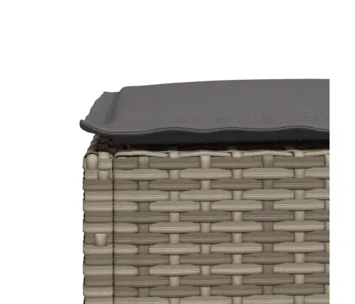 Sodo Taburetė Su Pagalvėle, Pilka, 63,5X56X32cm Poliratanas