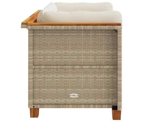 Kampinės Sofos Dalys Su Pagalvėmis, 2Vnt., Smėlio, Poliratanas