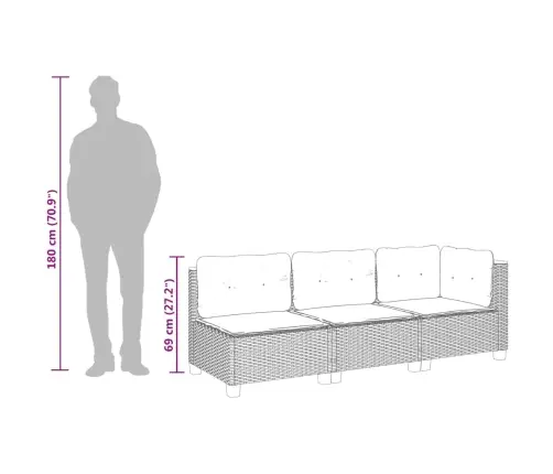 3-Kohaline Aiadiivan Koos Patjadega, Must, Polürotang