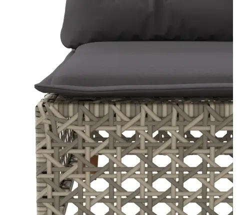 Trivietė Sodo Sofa Su Pagalvėlėmis, Pilkos Spalvos, Poliratanas