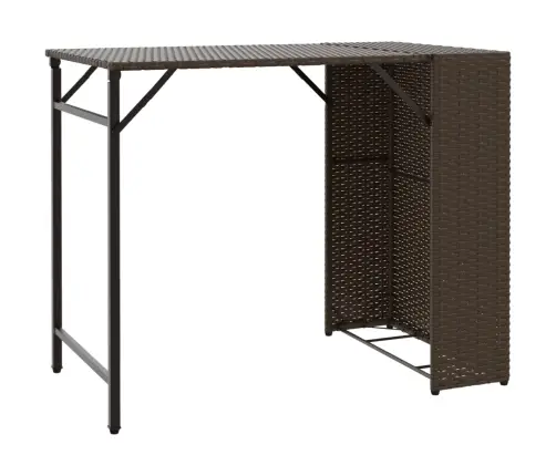 5-Osaline Kokkupandav Aiamööbli Komplekt, Pruun, Polürotang