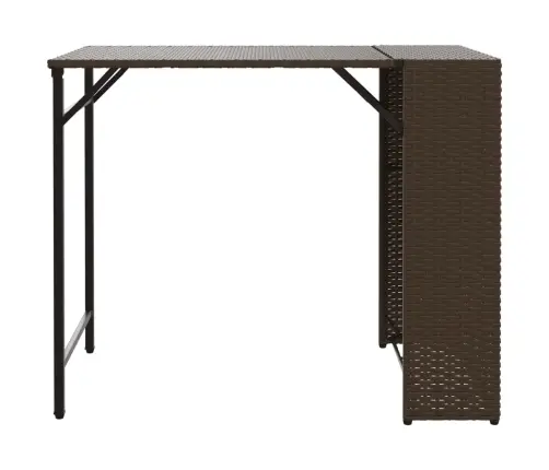 5-Osaline Kokkupandav Aiamööbli Komplekt, Pruun, Polürotang