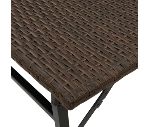 5-Osaline Kokkupandav Aiamööbli Komplekt, Pruun, Polürotang