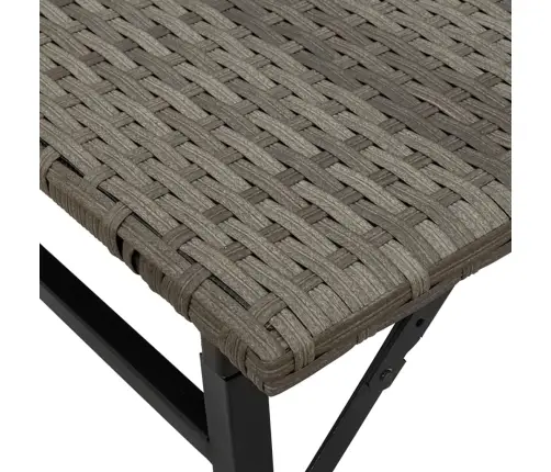 5-Osaline Kokkupandav Aiamööbli Komplekt, Hall, Polürotang