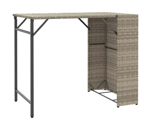 5-Osaline Kokkupandav Aiamööbli Komplekt, Helehall, Polürotang