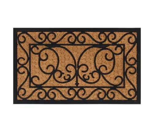 Durvju Paklājs, Taisnstūra, 45X75 Cm, Gumija, Kokosa Šķiedra Vidaxl