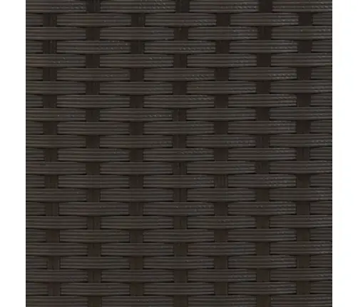 Divvietīgs Dārza Dīvāns Ar Jumtiņu Un Taburetēm, Melns, Pe Vidaxl