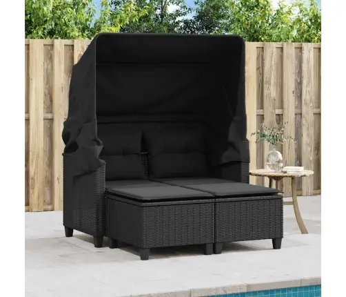 2-Kohaline Aiadiivan Varikatuse Ja Tumbadega, Must, Pe-Rotang