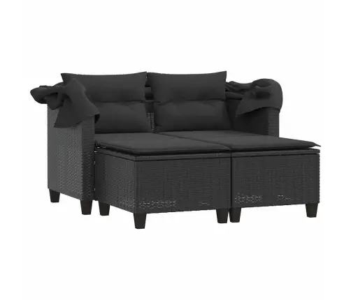 2-Kohaline Aiadiivan Varikatuse Ja Tumbadega, Must, Pe-Rotang