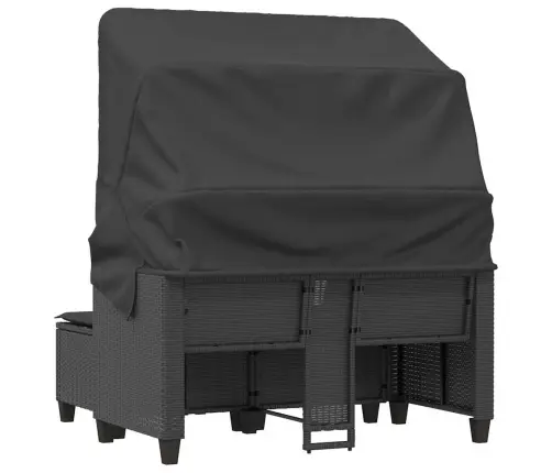 2-Kohaline Aiadiivan Varikatuse Ja Tumbadega, Must, Pe-Rotang