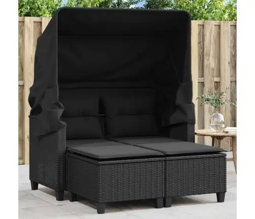 2-Kohaline Aiadiivan Varikatuse Ja Tumbadega, Must, Pe-Rotang