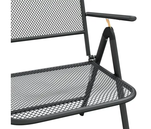 5-Daļīgs Dārza Mēbeļu Komplekts, Antracītpelēks, Metāla Siets Vidaxl