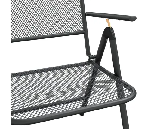 5-Daļīgs Dārza Mēbeļu Komplekts, Antracītpelēks, Metāla Siets Vidaxl