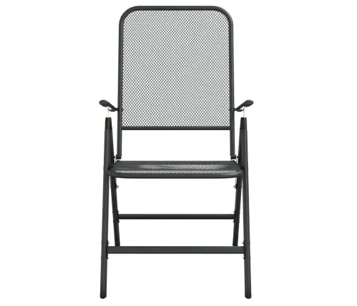 7-Osaline Aia Söögimööbli Komplekt, Antratsiit, Metall, Võrk