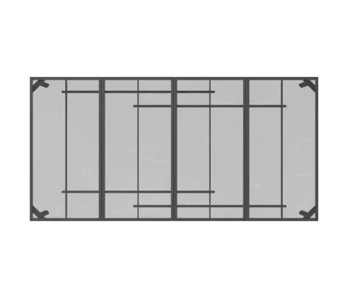 Sodo Valgomojo Baldų Komplektas, 9 Dalių, Antracito, Metalas