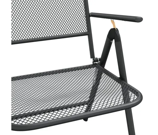 Sodo Valgomojo Baldų Komplektas, 9 Dalių, Antracito, Metalas