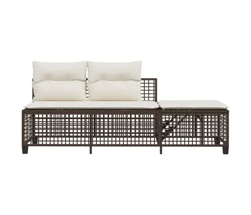 3Gab Stūra Dārza Dīvānu Komplekts, Matrači, Pe Rotangpalma Vidaxl