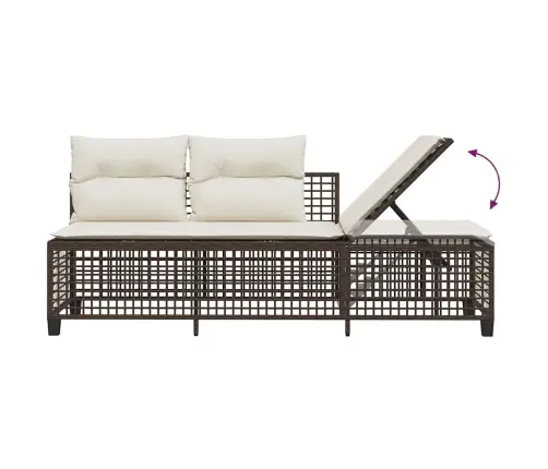 3Gab Stūra Dārza Dīvānu Komplekts, Matrači, Pe Rotangpalma Vidaxl