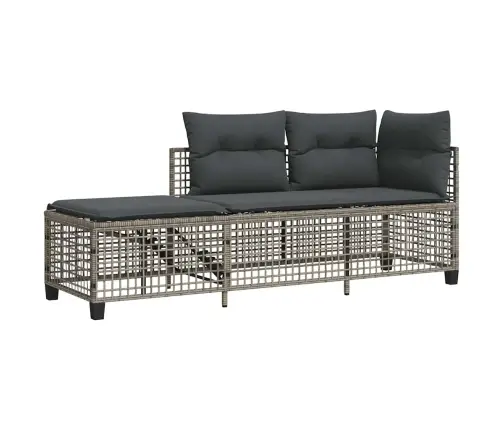 3Gab Stūra Dārza Dīvānu Komplekts, Matrači, Pe Rotangpalma Vidaxl