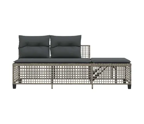 3Gab Stūra Dārza Dīvānu Komplekts, Matrači, Pe Rotangpalma Vidaxl