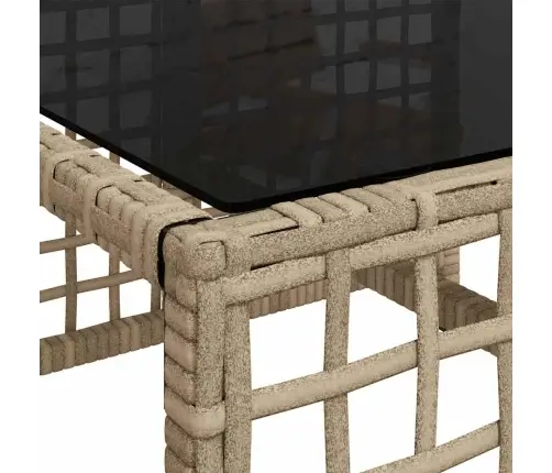 3-Osaline Aiamööblikomplekt Patjadega, Beež, Polürotang 3-Osaline Aiamööblikomplekt Patjadega, Beež, Polürotang