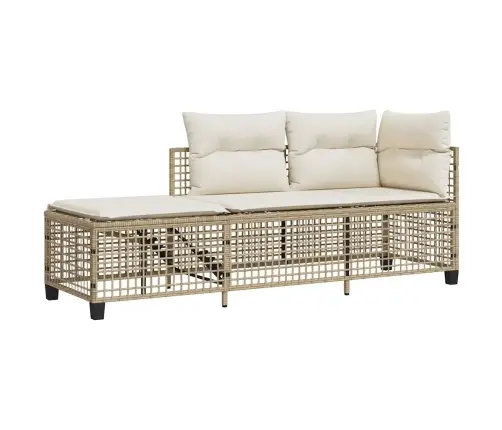 3-Osaline Aiamööblikomplekt Patjadega, Beež, Polürotang 3-Osaline Aiamööblikomplekt Patjadega, Beež, Polürotang