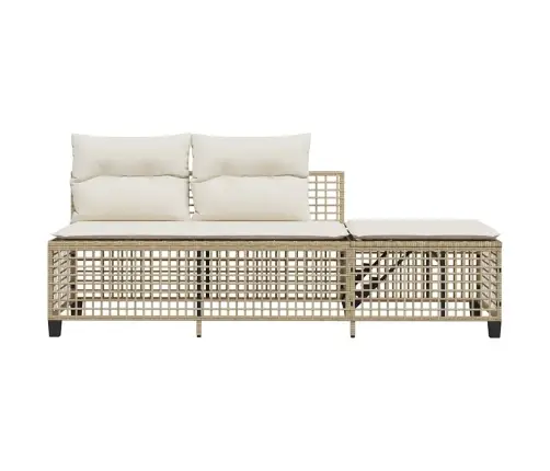 3-Osaline Aiamööblikomplekt Patjadega, Beež, Polürotang 3-Osaline Aiamööblikomplekt Patjadega, Beež, Polürotang