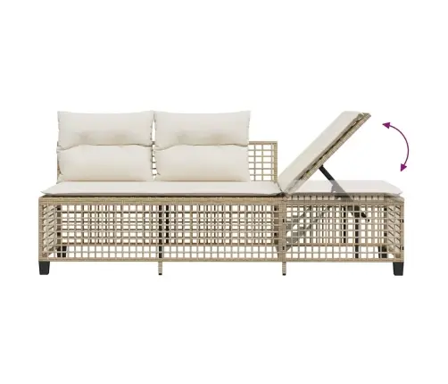 3-Osaline Aiamööblikomplekt Patjadega, Beež, Polürotang 3-Osaline Aiamööblikomplekt Patjadega, Beež, Polürotang