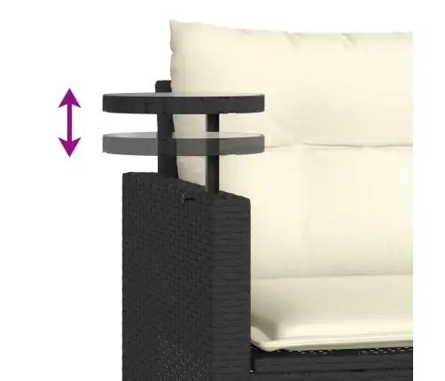 3-Daļīgs Dārza Dīvānu Komplekts Ar Matračiem, Pe Rotangpalma Vidaxl