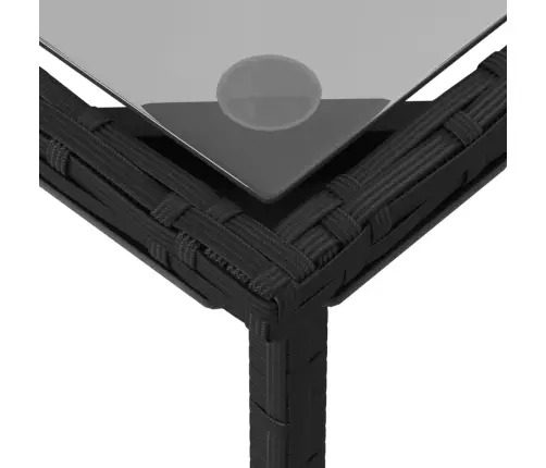 Sodo Komplektas Su Pagalvėlėmis, 3 Dalių, Juodas, Poliratanas