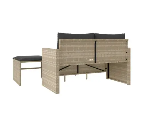 3-Daļīgs Dārza Dīvāna Komplekts Ar Matračiem, Pelēks Pe Pinums Vidaxl