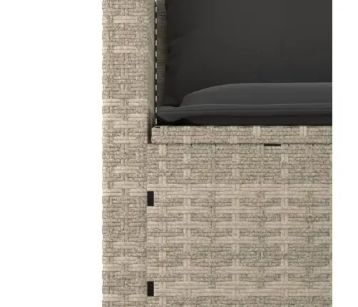 3-Daļīgs Dārza Dīvāna Komplekts Ar Matračiem, Pelēks Pe Pinums Vidaxl