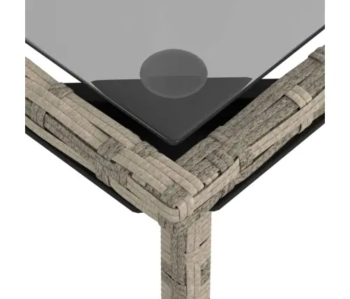 3-Daļīgs Dārza Dīvāna Komplekts Ar Matračiem, Pelēks Pe Pinums Vidaxl