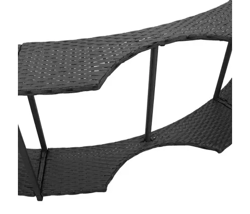 Kümblusbasseini Ümbrus Koos Ladustamise Ja Puidust Astmega Must