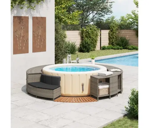 Burbuļvannas Aizsargloks, Pelēka Pe Rotangpalma, Akācijas Koks Vidaxl