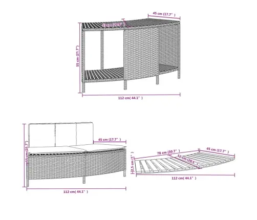 Burbuļvannas Aizsargloks, Pelēka Pe Rotangpalma, Akācijas Koks Vidaxl