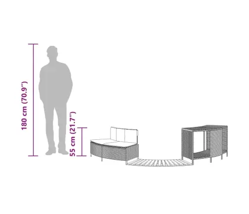 Burbuļvannas Aizsargloks, Pelēka Pe Rotangpalma, Akācijas Koks Vidaxl
