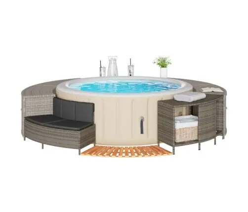 Burbuļvannas Aizsargloks, Pelēka Pe Rotangpalma, Akācijas Koks Vidaxl