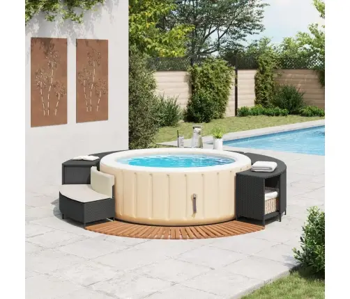 Burbuļvannas Aizsargloks, Melna Pe Rotangpalma, Akācijas Koks Vidaxl