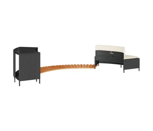 Burbuļvannas Aizsargloks, Melna Pe Rotangpalma, Akācijas Koks Vidaxl