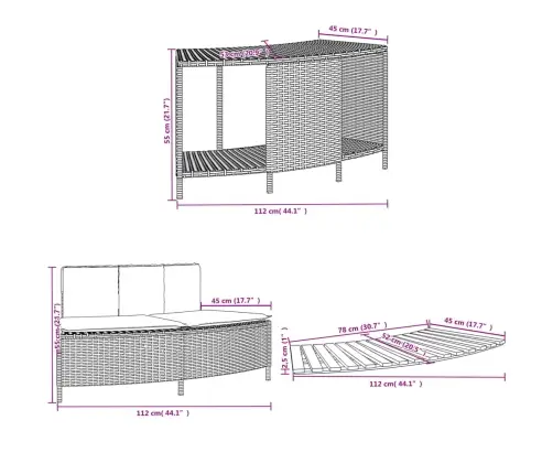 Burbuļvannas Aizsargloks, Melna Pe Rotangpalma, Akācijas Koks Vidaxl
