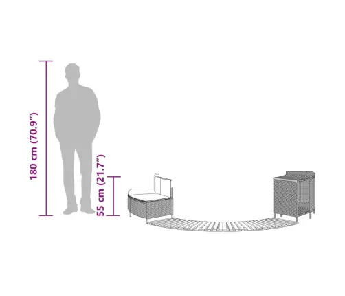 Burbuļvannas Aizsargloks, Melna Pe Rotangpalma, Akācijas Koks Vidaxl