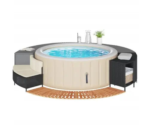 Burbuļvannas Aizsargloks, Melna Pe Rotangpalma, Akācijas Koks Vidaxl