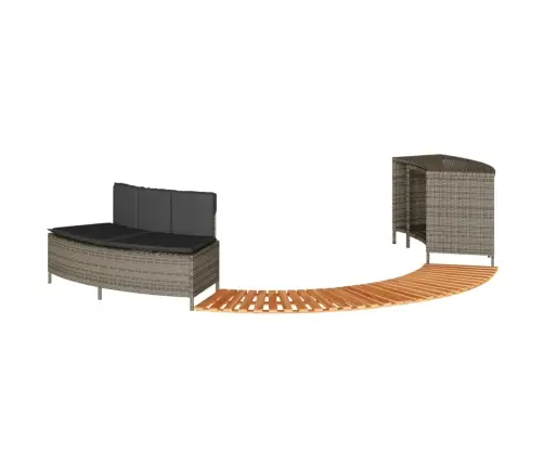 Burbuļvannas Aizsargloks, Pelēka Pe Rotangpalma, Akācijas Koks Vidaxl